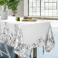 thumbnail image 4 of Eucalyptus Leaves Fabric Waterproof Tablecloth,Rectangle Watercolor Wrinkle Oil-Proof Resistant Table Cover for Dining Table, Buffet Parties and Campin,Grey Leaves(60" x 120" inch), 4 of 6