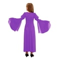 thumbnail image 2 of iiniim Girls Medieval Renaissance Princess Clothes Kid Long Bell Sleeve Retro Dress Purple 8, 2 of 6