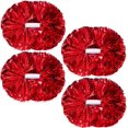 thumbnail image 1 of 4 Pack Cheerleading Pom Poms,metallic Cheer Pom Poms With Training Baton Handle, 1 of 5