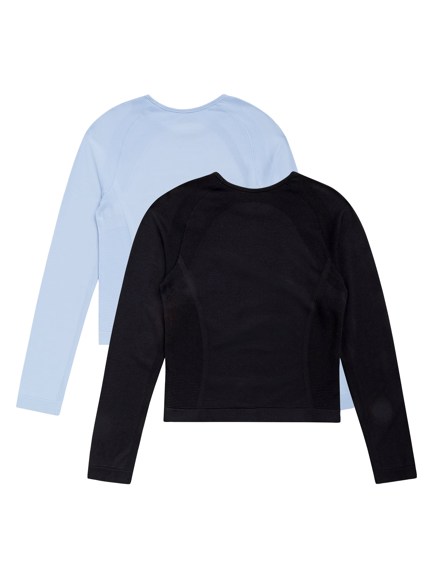 Athletic Works Girl's Active Long Sleeve Seamless Tee, 2-Pack, Sizes 4-18