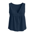 thumbnail image 4 of Sheghy Womens Tank Tops 100%Cotton Women's Solid-Color Sleeveless V-Neck Casual Cotton-Linen Top, 4 of 7