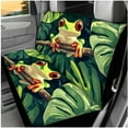 thumbnail image 3 of Yuyamidu Frog Car Seat Cover Full Set of 14 Palm Leaves Steering Wheel Cover Seat Belt Covers Center Console Pad Headrest Covers Cup Coasters Keychain, Green, 3 of 7