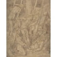 thumbnail image 2 of Jacopo Ligozzi 20x24 Black Ornate Framed Double Matted Museum Art Print Titled: The Descent from the Cross with Saint Francis and Another Friar (1619), 2 of 5