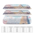 thumbnail image 2 of Blossoming Paris Eiffel Tower Duvet Cover Set King Size for Bedroom Decoration Print Bedding Set Comforter Cover Decorative Microfiber with 2 Pillow Sham Multicolor, 2 of 6