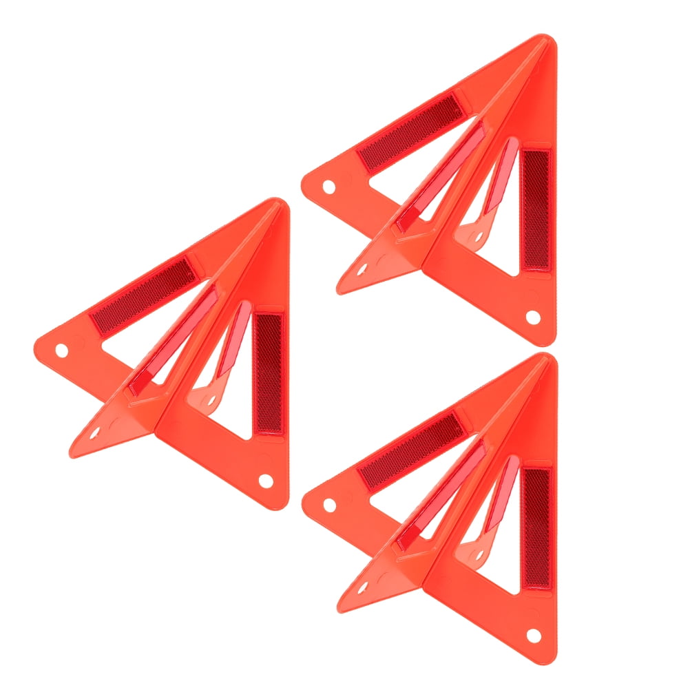 FOMIYES Emergency Triangle Sign Red Reflective Foldable for Car Safety