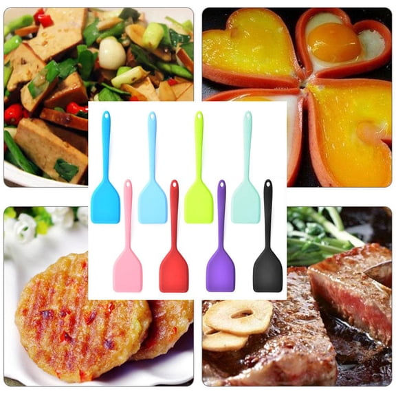 Zhaomeidaxi Small Silicone Turner High Heat Resistant Slotted Spatula for Fish, Eggs,Pancakes and More