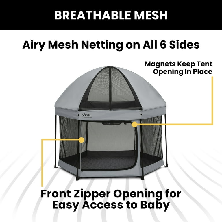 Exqline Pop Up Kids Playpen Jeep Hexagon Pop Up Play Yard With