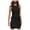 Black, variant on Women's Mini Dress Sleeveless Crew Neck Dress with Twist Front Ruched Bodycon Dress Slimming Casual Summer Dress for Office Daily Wear Navy XL