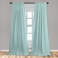 thumbnail image 5 of Ambesonne Aqua Curtains, Curvy Lines Bubbles Sea, Pair of 28"x63", Sky Blue White, 5 of 5
