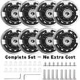 thumbnail image 4 of BESTSKY 8-Pack Inline Skates Wheels 64mm with Bearings for Indoor and Outdoor Replacement - High Performance Sturdy Wheel for Smooth Riding Upgrades Black, 4 of 7