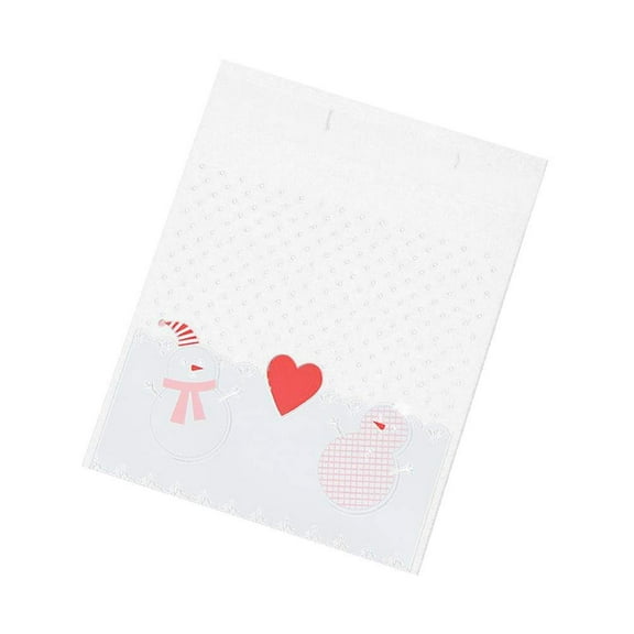 Oraceous 100Pcs Christmas Cookie Bags Clear Candy Bags Christmas Cellophane Bags Xmas Treat Bag For Snack Candy Bakery Biscuit Gifts