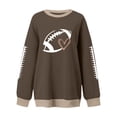 thumbnail image 4 of Holzkary Football Sweatshirt for Women Graphic Print Sunday Casual Long Sleeve Crewneck 2025 Fall Pullover Football Funny Sweatshirt Graphic Print Sunday Sweatshirts Fall Outfits Coffee Xl, 4 of 4