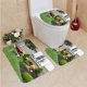 thumbnail image 1 of ABPHQTO Plantar un jardín de flores de celosia alrededor de una casa Juego de alfombras de baño de 3 piezas Alfombra de baño Alfombra de contorno y tapa de inodoro, 1 of 2