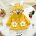 thumbnail image 2 of Atogsazn Toddler Girls Fleece Lined Jackets Button Long Sleeve Hooded Dress Winter Warm Clothes Fashion B-Yellow 3-5 Years on Clearance, 2 of 4