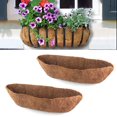 thumbnail image 2 of 2 Pack Trough Coco Liner Fiber Replacement for Planters, Half Moon Coconut Coir Planter for Window Box,Hanging Trough Planter, Garden Flower Vegetables Pot, Fence Flo (30inch), 2 of 8