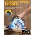 thumbnail image 5 of 6-1/2 inch Brushless Cordless Circular Saw for DeWalt 20V Battery, Miter Cut 8000 Rpm Variable Speed Handheld Power Saw for Wood Cutting (Tool Only), 5 of 10