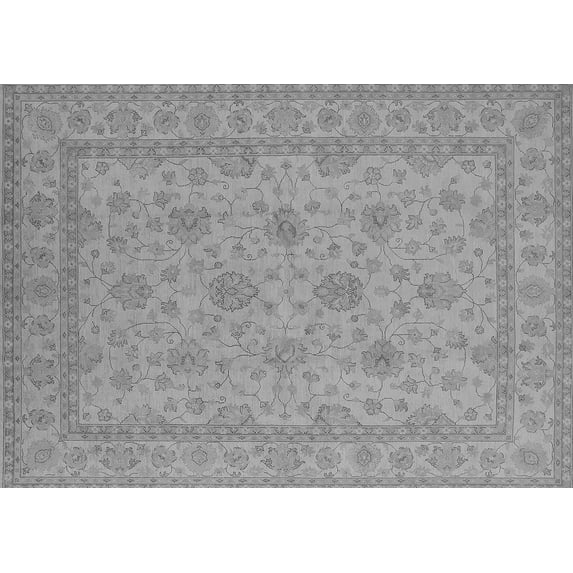 Ahgly Company Indoor Rectangle Oriental Gray Industrial Area Rugs, 6' x 9'
