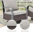 thumbnail image 6 of OPOHORO 5-Piece Outdoor Conversation Sets with Sofa, Swivel Rocking Chairs and Ottomans, 6 of 13
