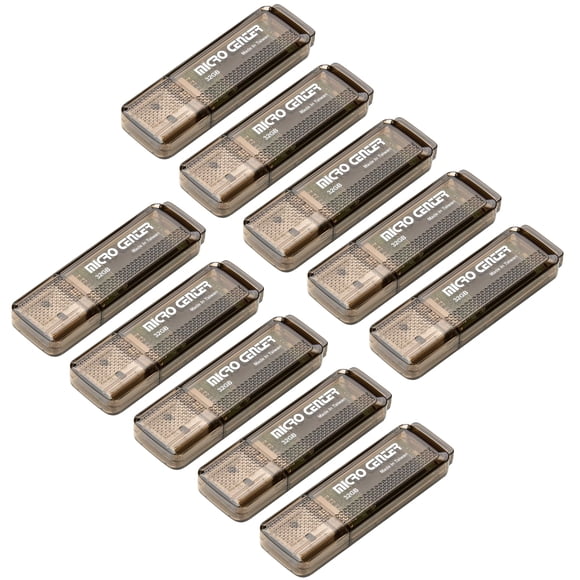 INLAND Micro Center Superspeed 10 Pack 32GB USB 3.0/USB3.1 Gen1 Flash Drive Gum Size Memory Stick Thumb Drive Data Storage Jump Drive, 10X Faster Tha