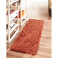 thumbnail image 1 of Unique Loom 3140789 2 ft. 6 in. x 13 ft. Solid Shag Runner Rug, Terracotta, 1 of 2