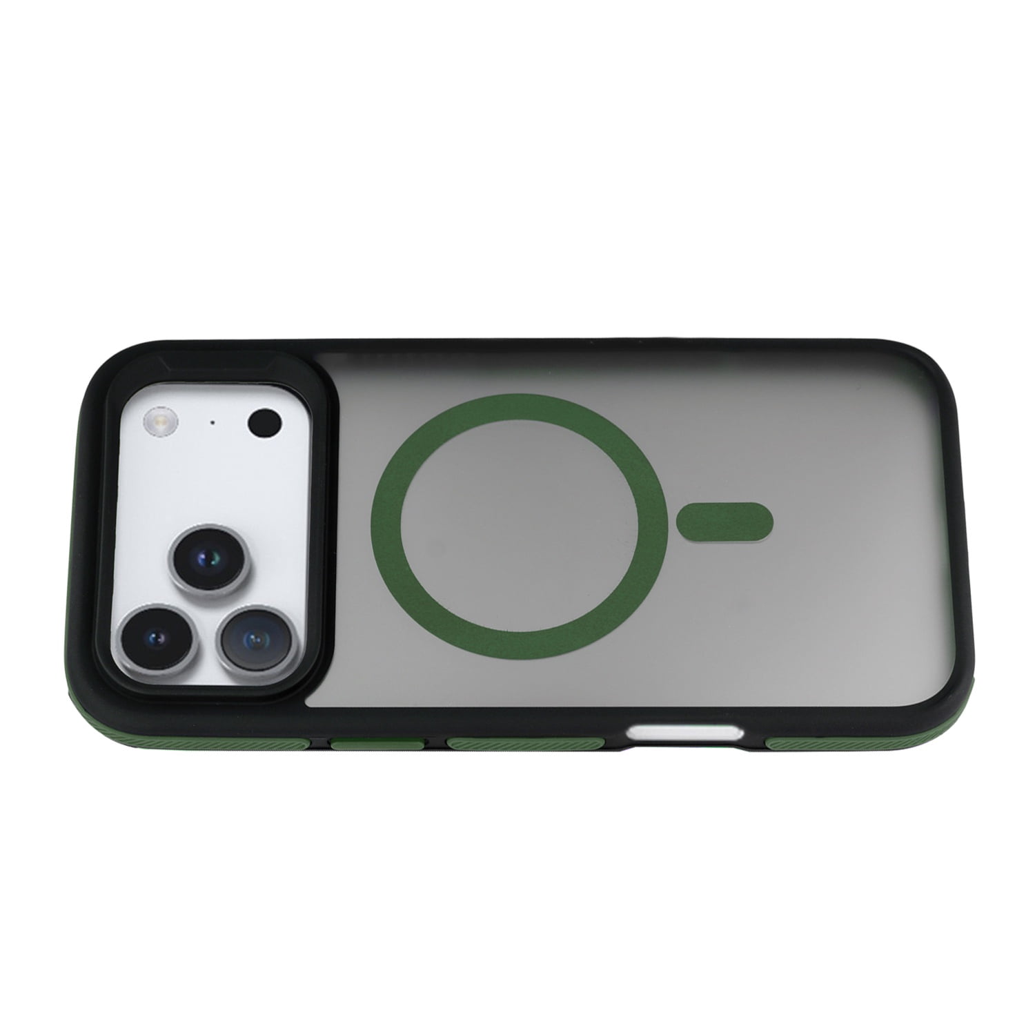 Bicolor Matte Magnetic Translucency Case for iPhone 17 Pro Max - Dark Green