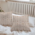 thumbnail image 4 of Outdoor Pillow Covers 26 x 26 Inches, Vintage Boho Waterproof Throw Pillow Cover Set of 2, Retro Southwestern Ethnic Mexican Floral Decorative Square Cushion Covers for Patio/Tent/Couch/Garden, 4 of 7