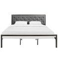 thumbnail image 2 of Hawthorne Collection King Tufted Panel Bed in Brown and Gray, 2 of 7