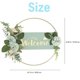 thumbnail image 3 of KAIYANG Letrero de bienvenida con guirnalda, anillo de metal artificial con flores, decoración de letrero de bienvenida (verde), 3 of 5