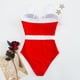 thumbnail image 4 of Trajes de baño de una pieza para mujer Traje de baño de moda para mujer Bloque de color Sin mangas Tirantes finos Sin espalda Traje de baño para mujer, 4 of 4
