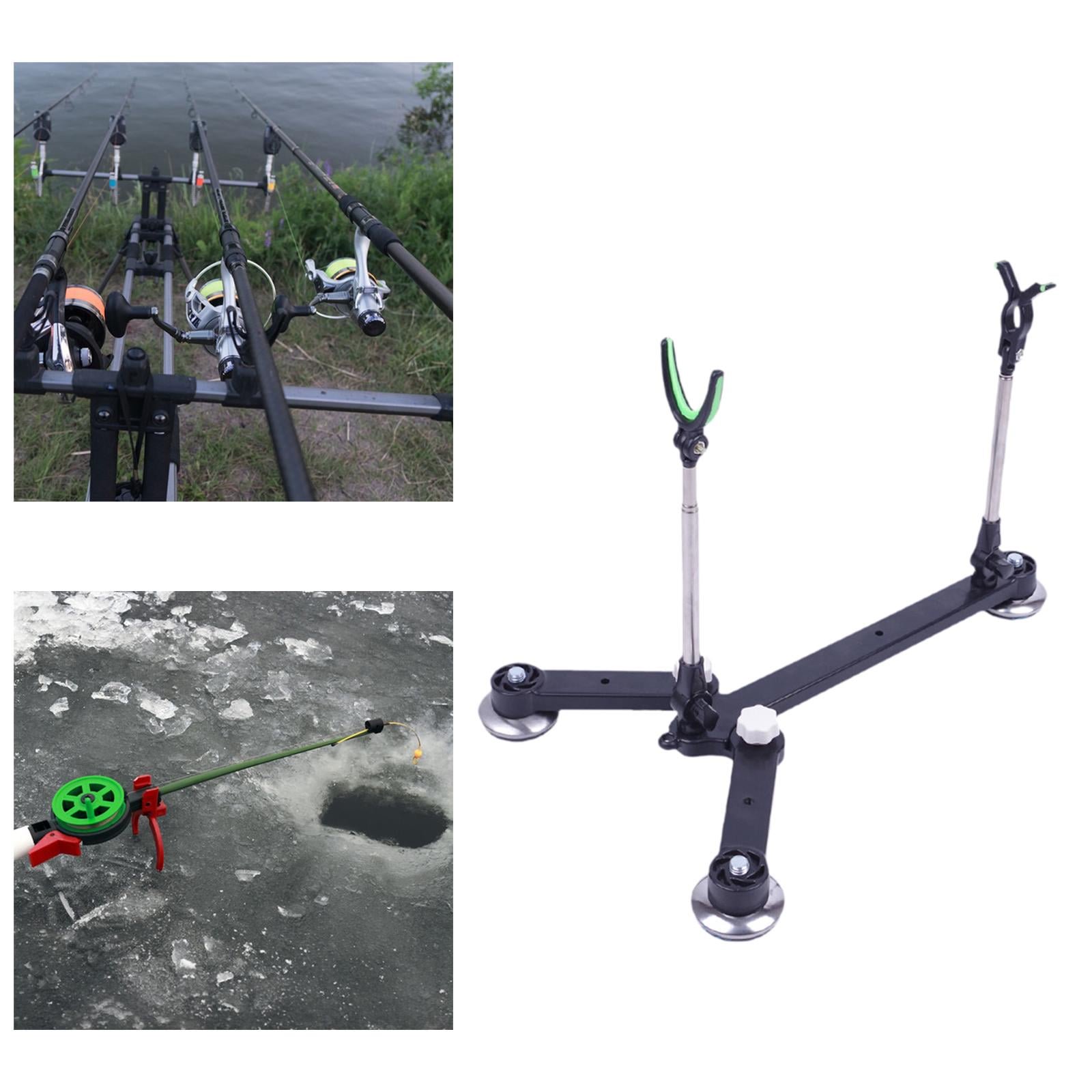 Fishing Rod Holder Ice Fishing Bracket Metal Pole Support Stand Foldable Adjustable for Boat Raft Ice Fishing-
