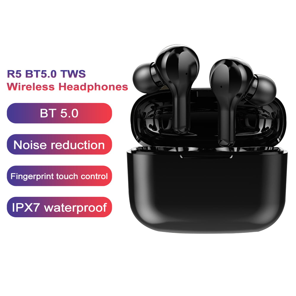 Chshe Bluetooth Wireless Sports Headset Wireless Earbuds Bt5.0 Headphones Noise Canceling 3D Stereo Sweatproof Earphone Alloy Black