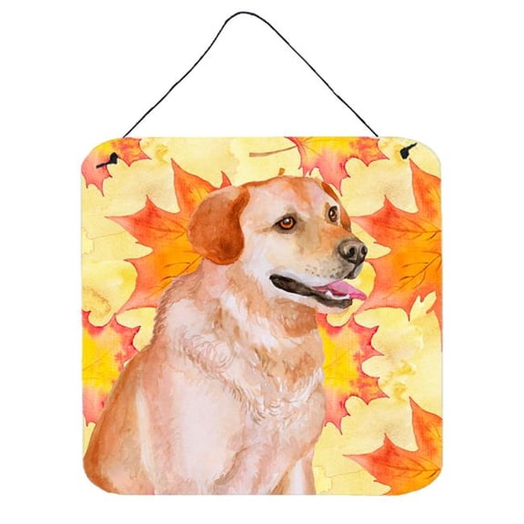 Labrador Retriever Fall Wall or Door Hanging Prints, 6 x 6 in.