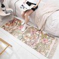 thumbnail image 1 of Tapis à Franges en Coton Tissé à la Main, Respirant, Confortable, Résistant à l'Usure, Durable, Tissé Double Face, Antidérapant et Confortable, 1 of 9