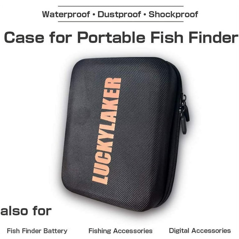 LUCKY Hard Travel Case for LUCKY/LUCKYLAKER Handheld Fish Finder Boat Sonar  Fishing Finders Transducer Kayak Fish Finder Waterproof for Ice Fishing 