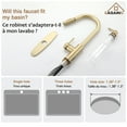 thumbnail image 3 of CASAINC Single Handle Kitchen Faucet with Pull Down Sprayer, Touchless Sensor, Soap Dispenser, Deck Mounted, Brushed Gold, 3 of 4