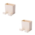 thumbnail image 4 of jesticaly Mobile Phone Holder Smartphone Hanging Storage Rack Wall Mounted Wall Mounted Remote Control Organizer Stand beige 2Set, 4 of 6