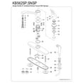 thumbnail image 4 of Kingston KB562SP Wyndham One-Handle 4-Hole 8" Centerset Kitchen Faucet with Side Sprayer in Polished Chrome, 4 of 5