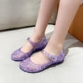 thumbnail image 2 of Ecetana Girls Jelly Sandals Princess Costumes Flats Shoes Cosplay Birthday Party Dress Up Shoes for Kids Toddler, 2 of 7