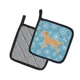 thumbnail image 2 of Carolines Treasures BB3497PTHD Hiver Flocon Jaune Labrador Retriever Paire de Porte-Pots, 2 of 3