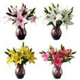 thumbnail image 3 of LOVEVER 35cm Artificial Silk Green Lily Outdoor Bouquet (10 Count), 3 of 9