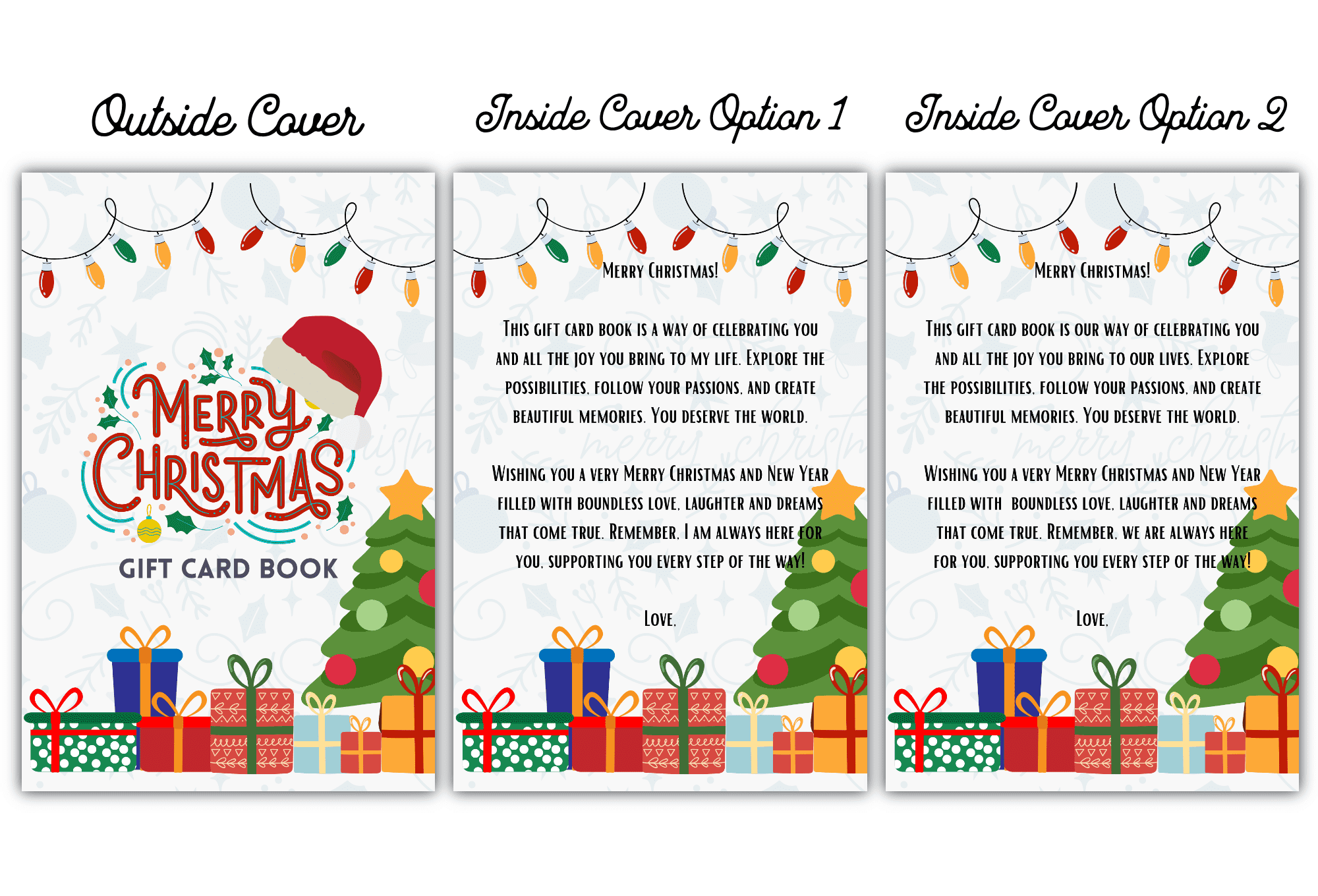 Christmas Gift Card Holder Gift Book