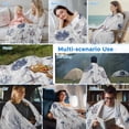 thumbnail image 5 of Vintage Coastal Cooling Blanket,Lightweight Breathable Summer Throw Blanket with Double Sided Cold Effect,Nautical Summer Beach Sea Turtle Starfish Picnic Blankets Bed Sheet for Hot Sleepers 40"x60", 5 of 8