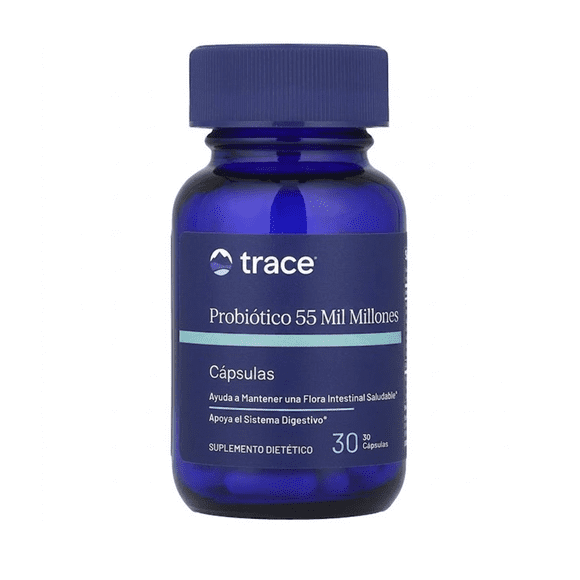 TRACE MINERALS | Probiótico de 55 mil millones | 30 capsulas