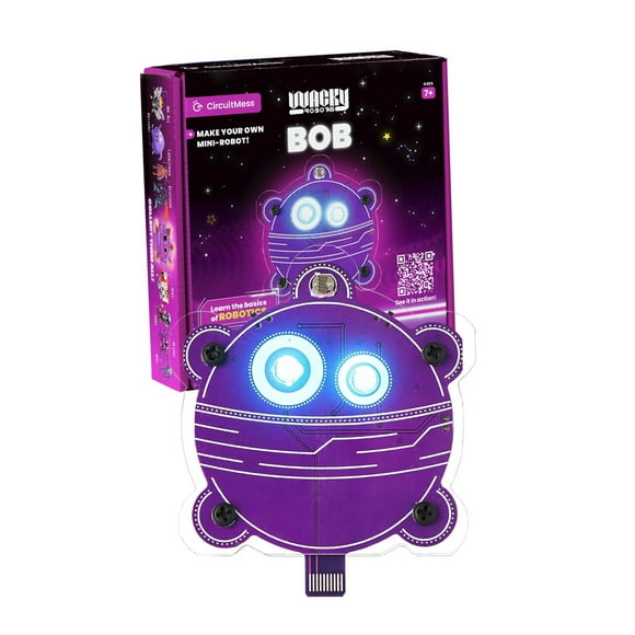 CircuitMess Wacky Robot - Bob - Mini Robots Bricolage - Apprenez-en Plus sur la Lumière, la Résistance et la Loi d'Ohm pour 7+