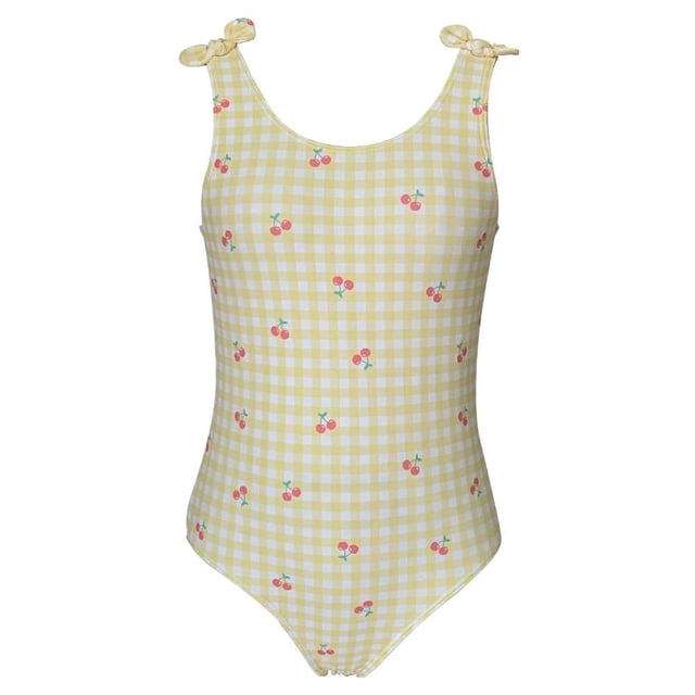 Traje de Baño George para Niña, Completo color Amarillo Talla 8