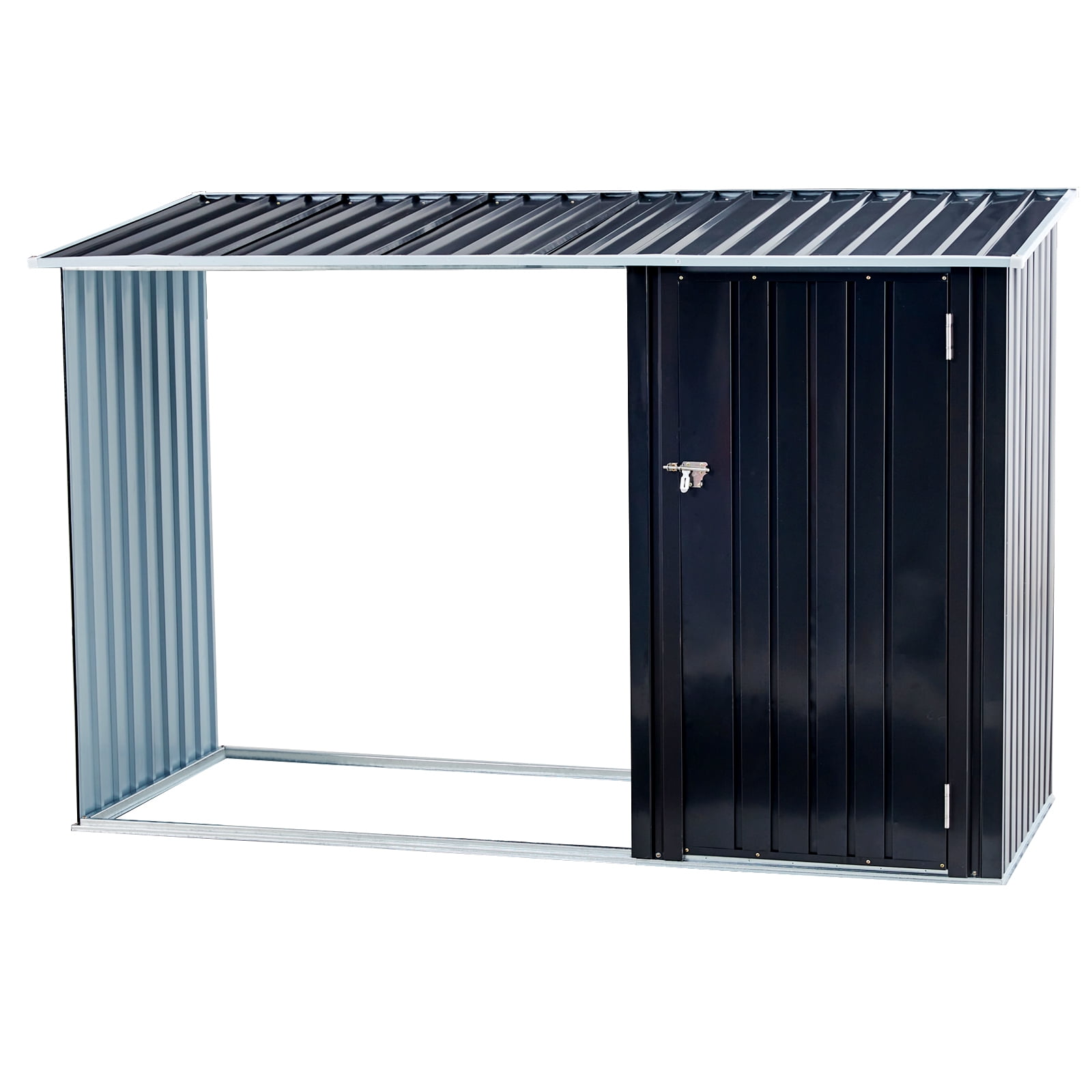 Storage Shed, 3 x 3 FT Metal Utility Shed with Lockable Door for Garden Lawn Backyard, Dark Gray