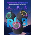 thumbnail image 3 of Bluetooth speaker mini portable wireless outdoor speaker with RGB lights 360° surround stereo bass Bluetooth V5.3, 3 of 5