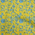 thumbnail image 1 of oneOone Cotton Poplin Yellow Fabric Abstracts Sewing Material Print Fabric By The Yard 42 Inch Wide, 1 of 5
