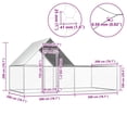 thumbnail image 4 of vidaXL Chicken Coop 4x2x2 m Galvanised Steel, 4 of 4