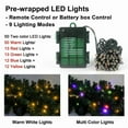 thumbnail image 4 of 2Pcs 10ft Pre-Lit Artificial Garland with Color Changing LEDs, Festive Green Pine Greenery for Indoor Outdoor Christmas Decoration, 4 of 9